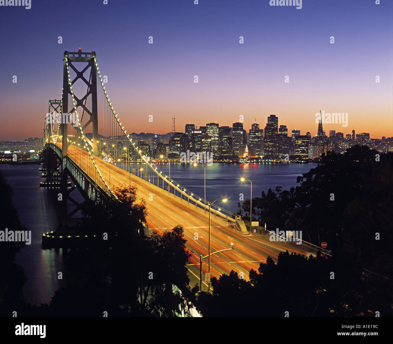 Oakland Bay Bridge, San Francisco, California, USA Banque D'Images