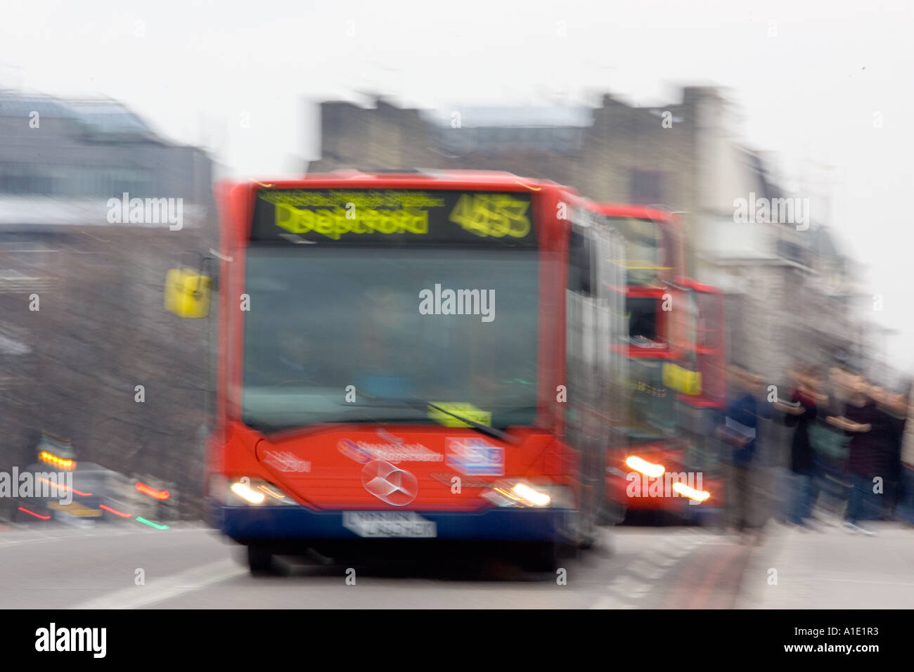 Les bus de Londres Angleterre Royaume-Uni Banque D'Images