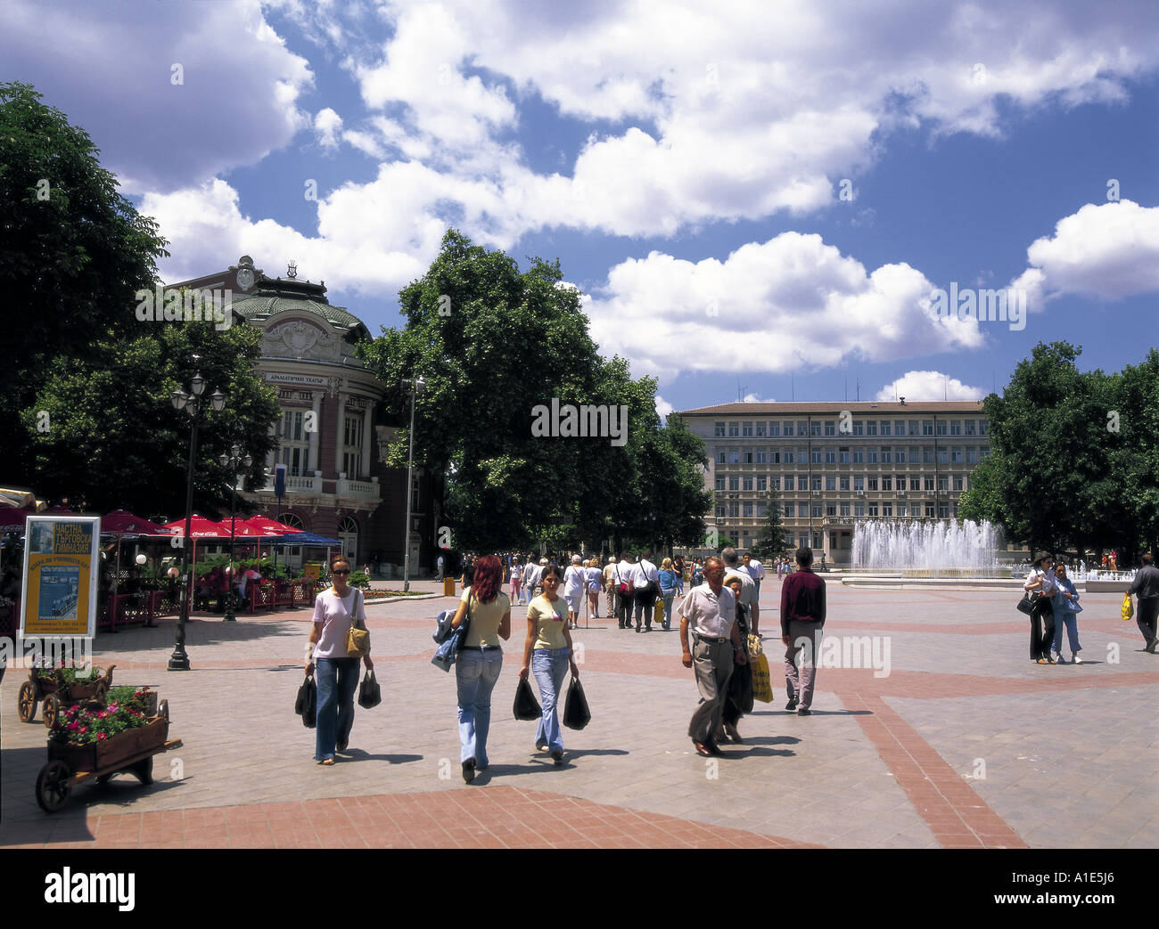 Plaza de Nezavisimost Varna Bulgarie Banque D'Images