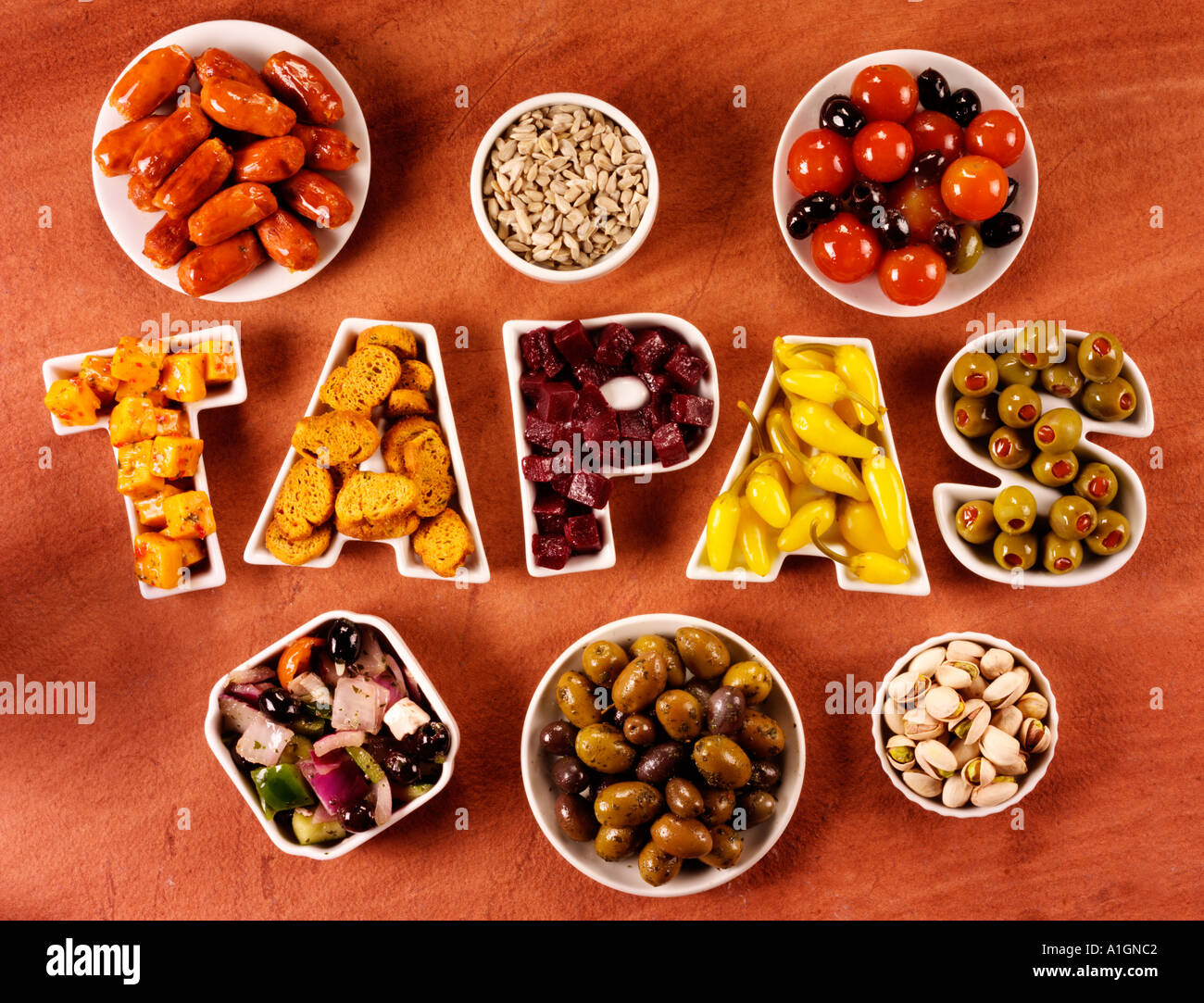 PLATS DE TAPAS Banque D'Images