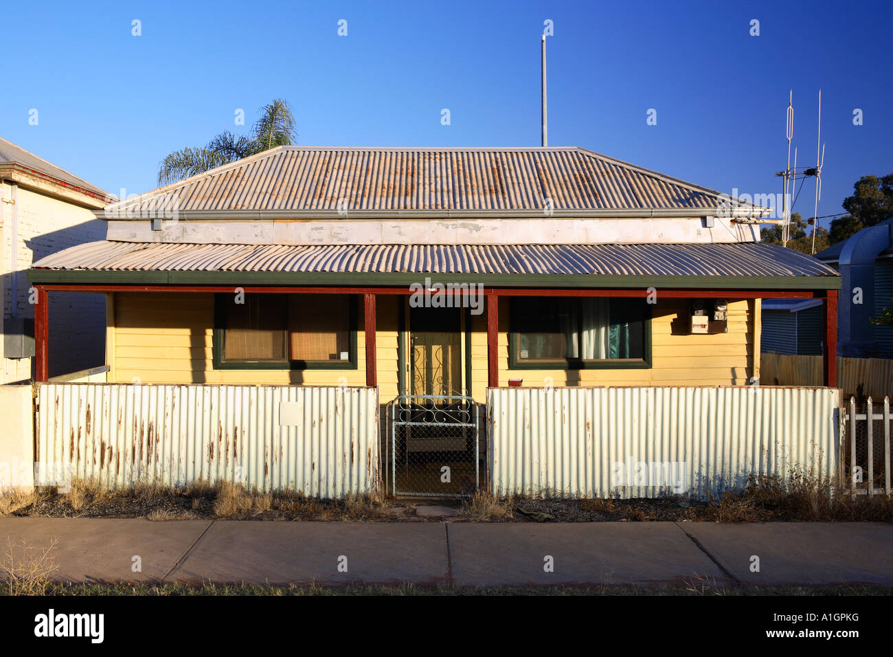 Miner's Cottage bâtiment historique, Broken Hill, plage de barrière, New South Wales, Australie Banque D'Images