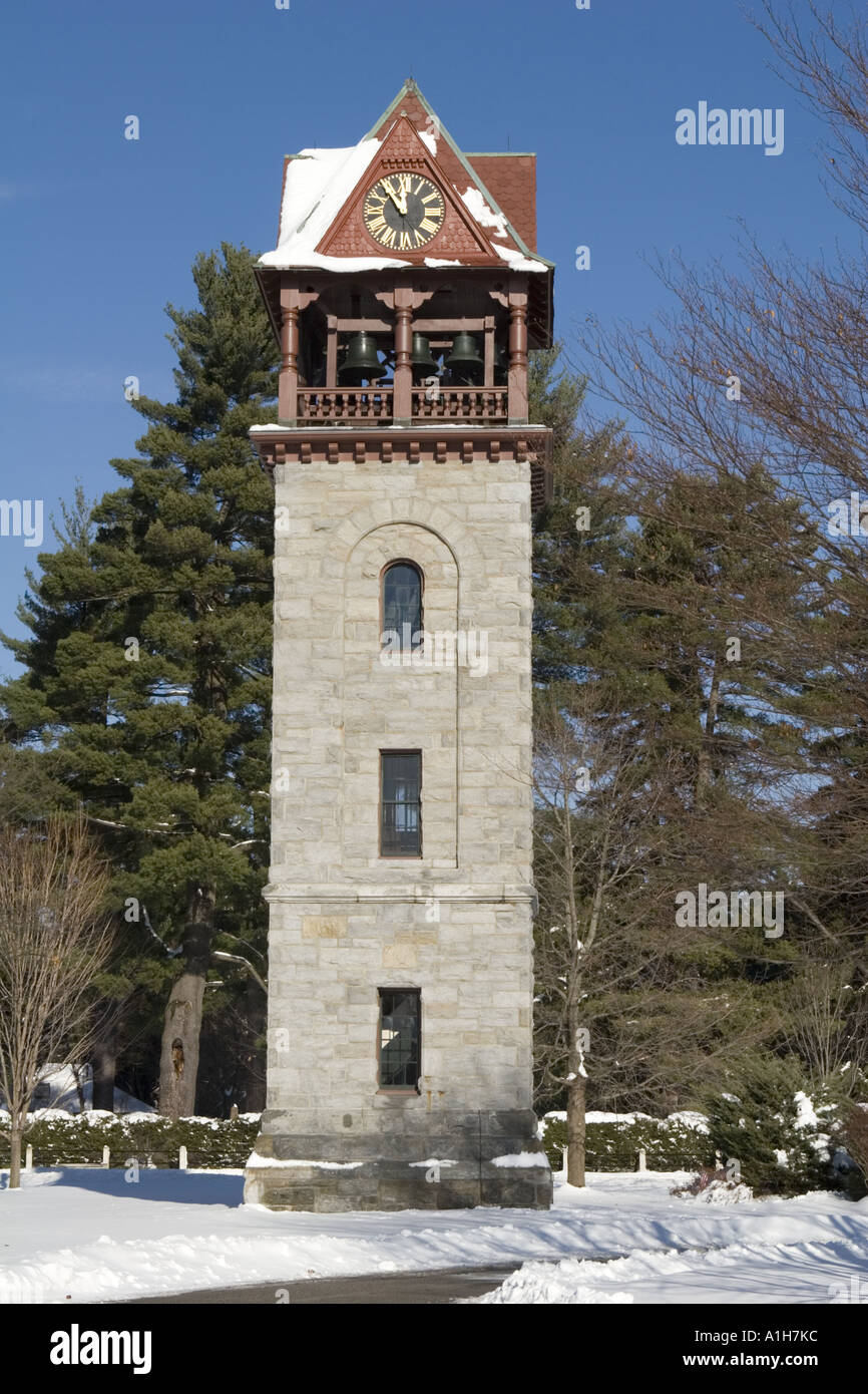 Bell Tower Hôtel de ville Stockbridge Massachusetts Banque D'Images