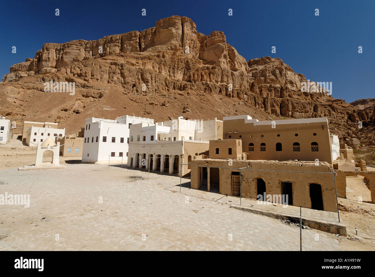 La tombe du prophète Hud de pèlerinage de Gabr Qabr Hud Hud Wadi Hadramaout au Yémen Banque D'Images