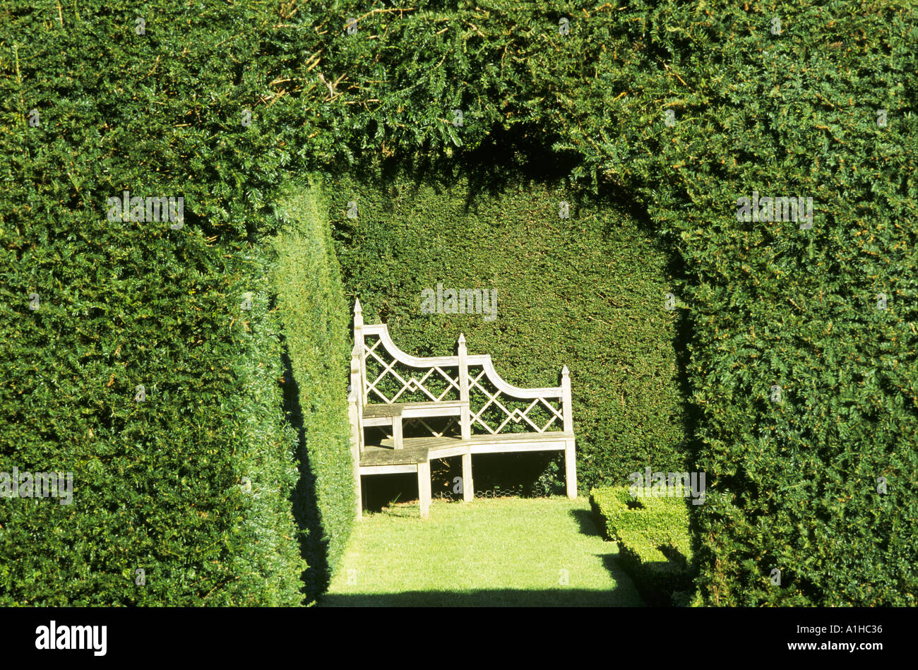 Un coin isolé dans le jardin à Antony, Cornwall Banque D'Images