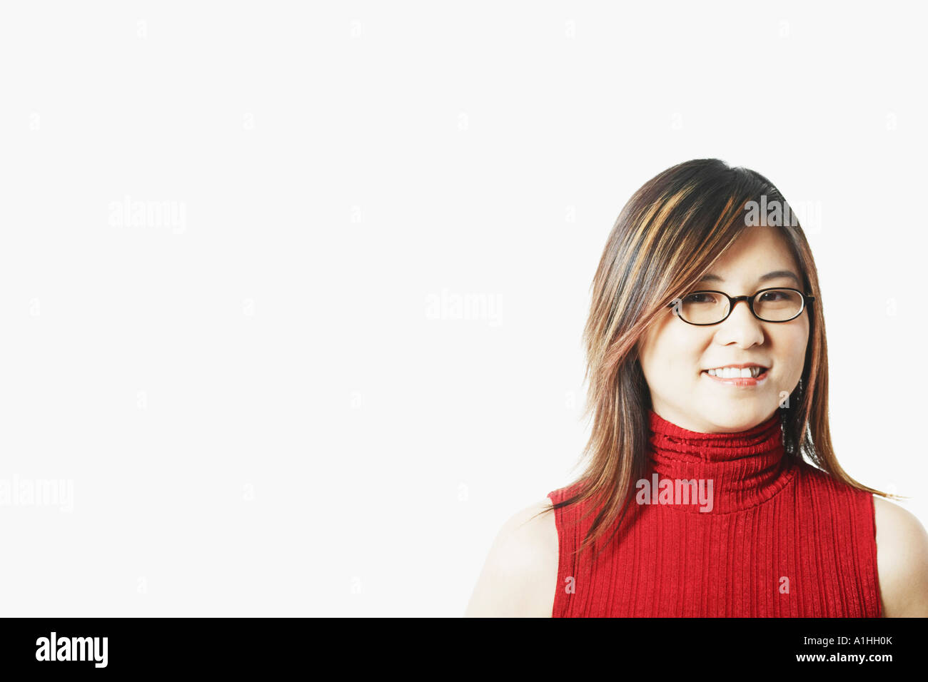 Portrait of a young woman smiling Banque D'Images