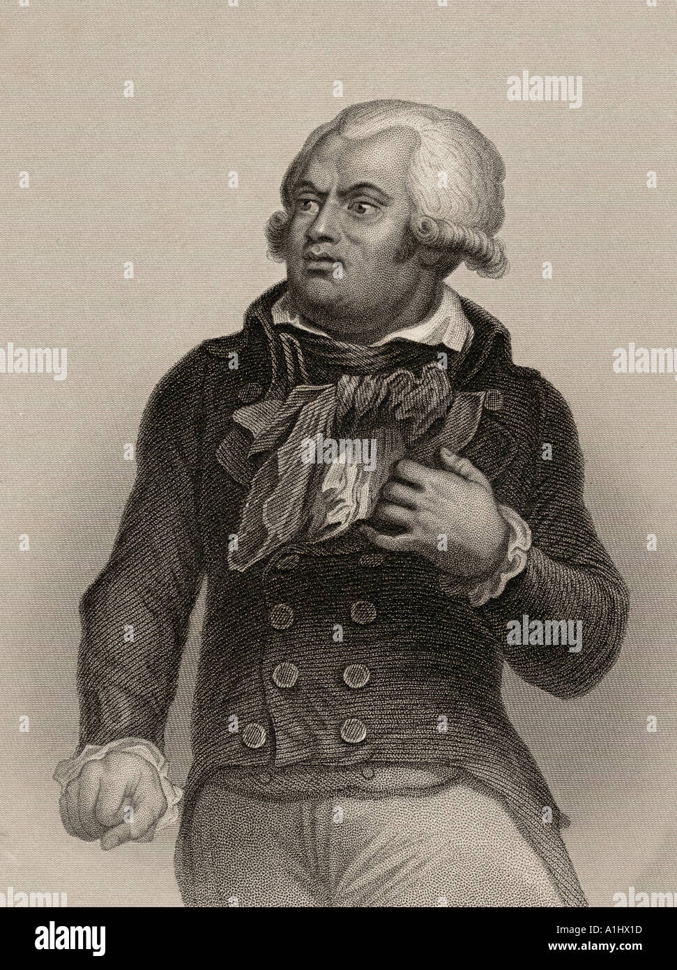 Georges Jacques Danton, 1759 - 1794. Leader révolutionnaire français. Banque D'Images