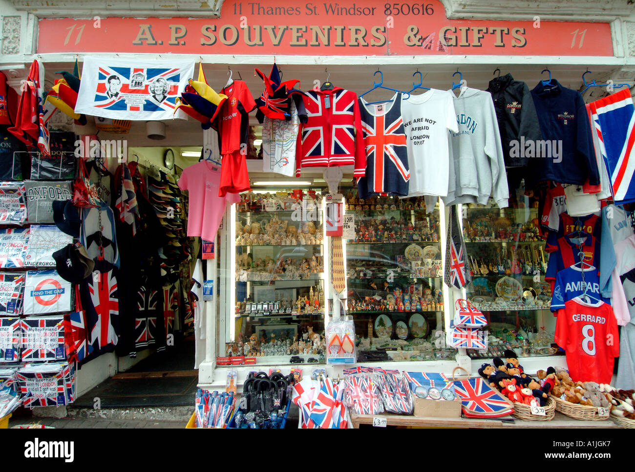 Souvenirs et gift store Windsor en Angleterre Banque D'Images