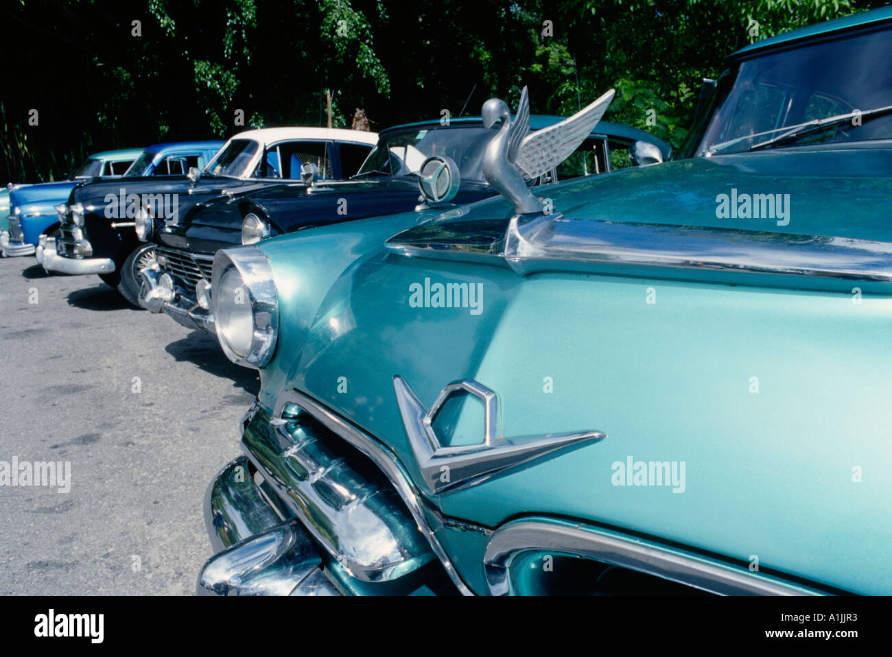 La Havane Cuba Vintage voitures américaines Banque D'Images
