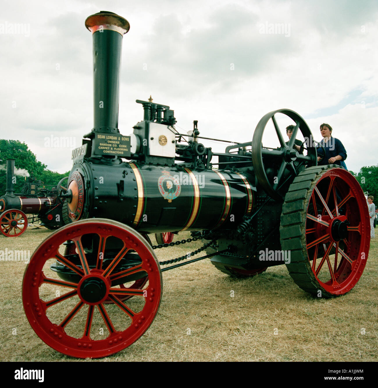 Moteur à vapeur d'époque à un rallye, vapeur irlandais Banque D'Images