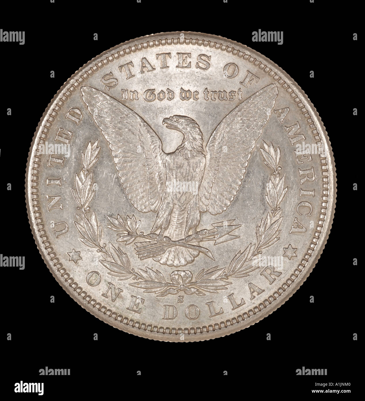 1881 morgan silver dollar us usa nord-américaine United States 100 cents cent virgule golden eagle aviation Banque D'Images