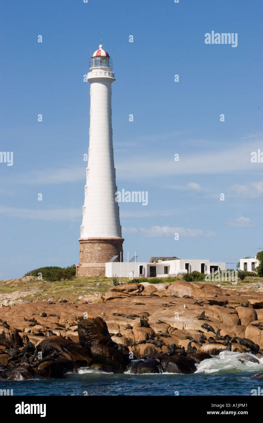 Isla de los lobos Lighthouse Banque D'Images