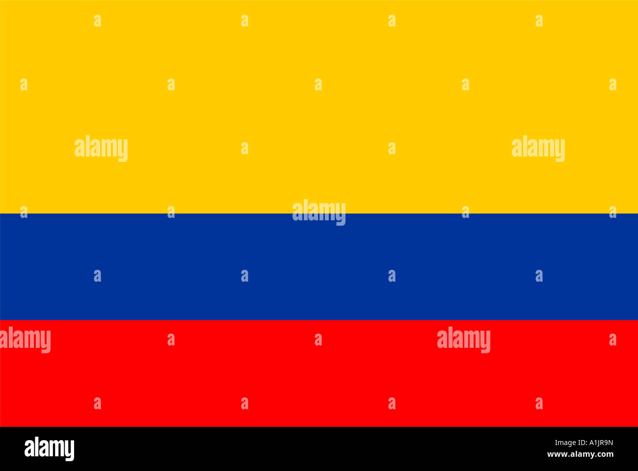 Drapeau national de la Colombie Banque D'Images