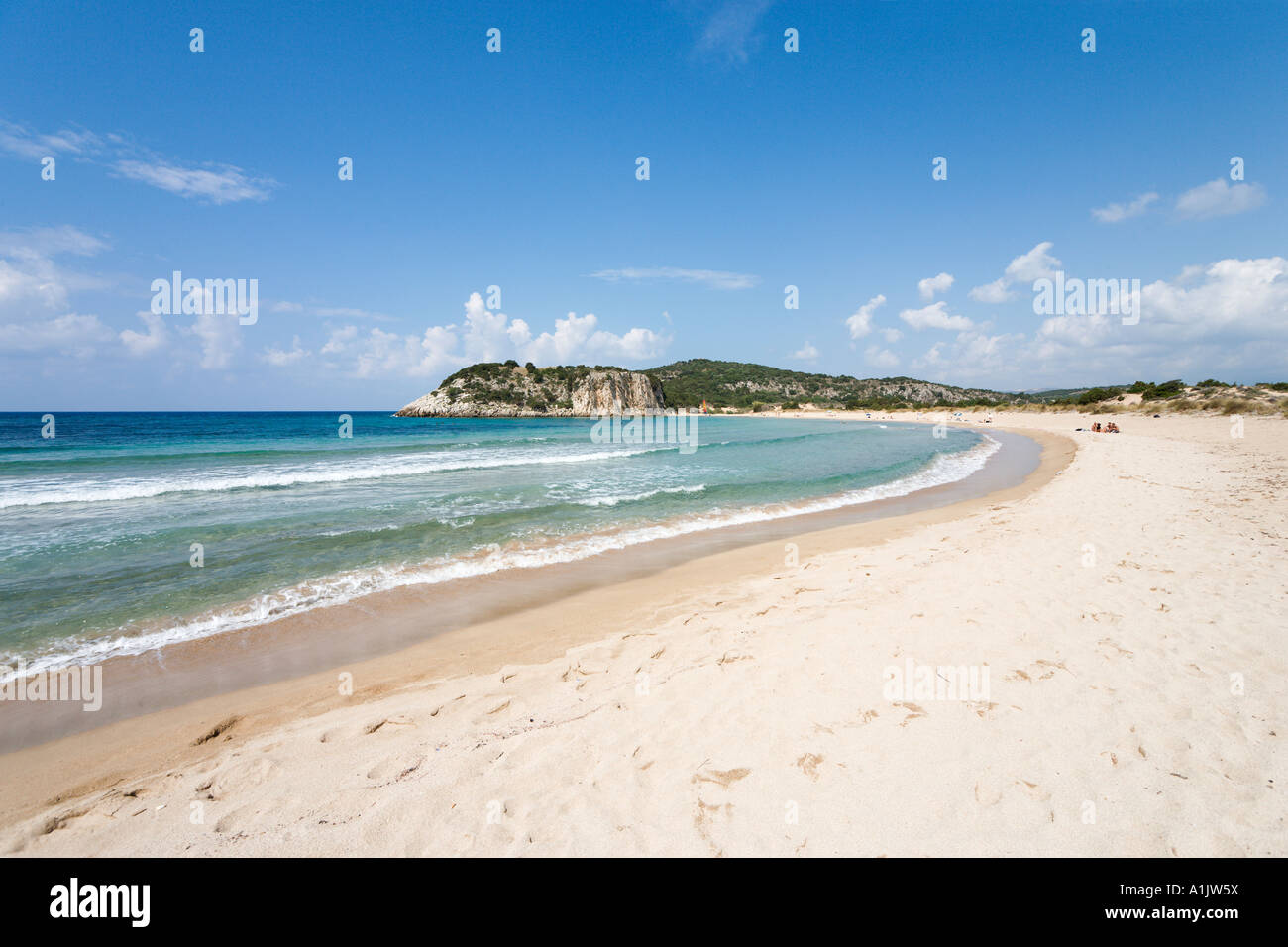 Plage de Voidokilia, près de Petrohori Yialova, Messénie, Péloponnèse, Grèce Banque D'Images