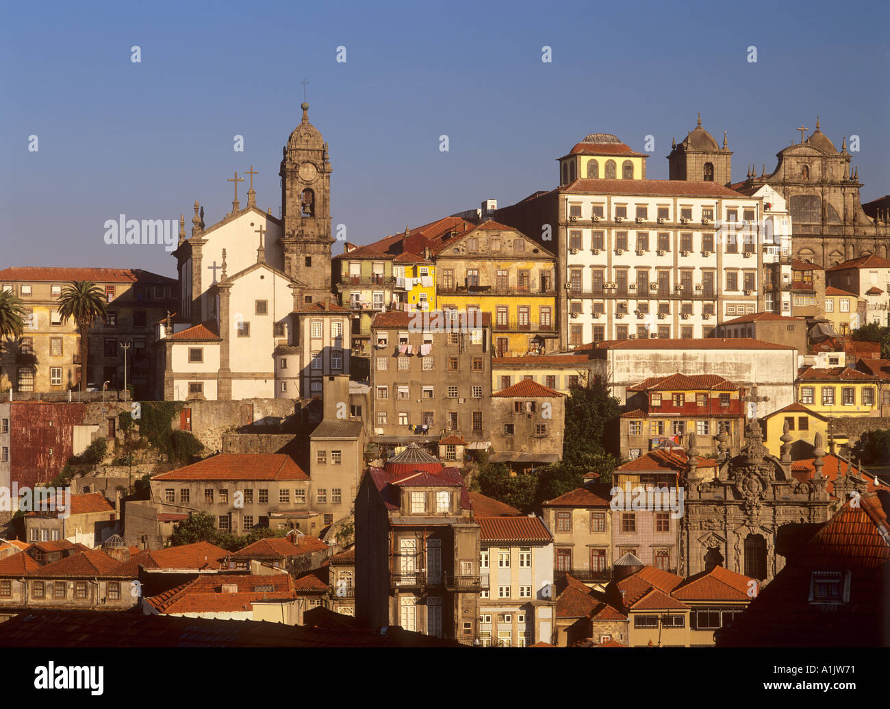 Vue sur la ville de Porto Ribeira Porto Portugal Banque D'Images