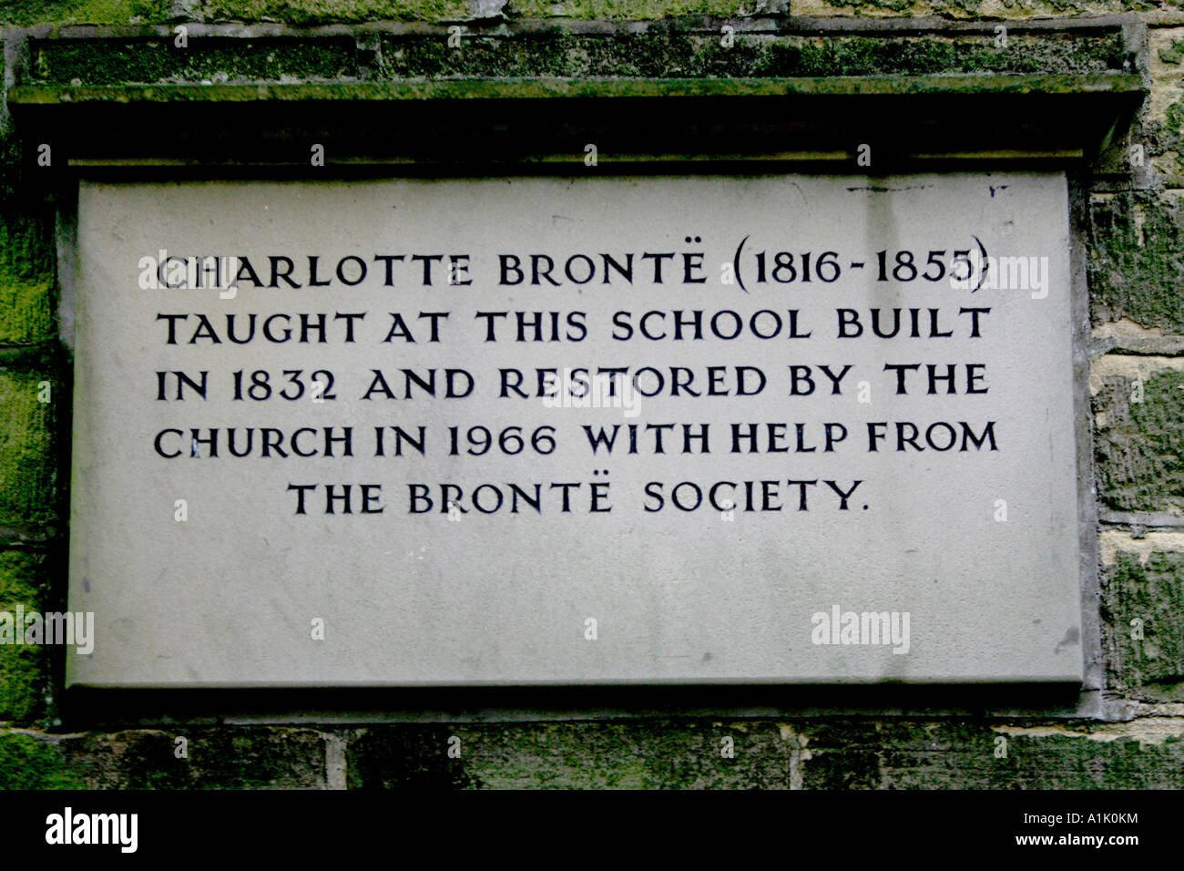 Plaque sur l'ancienne classe Bronte Banque D'Images