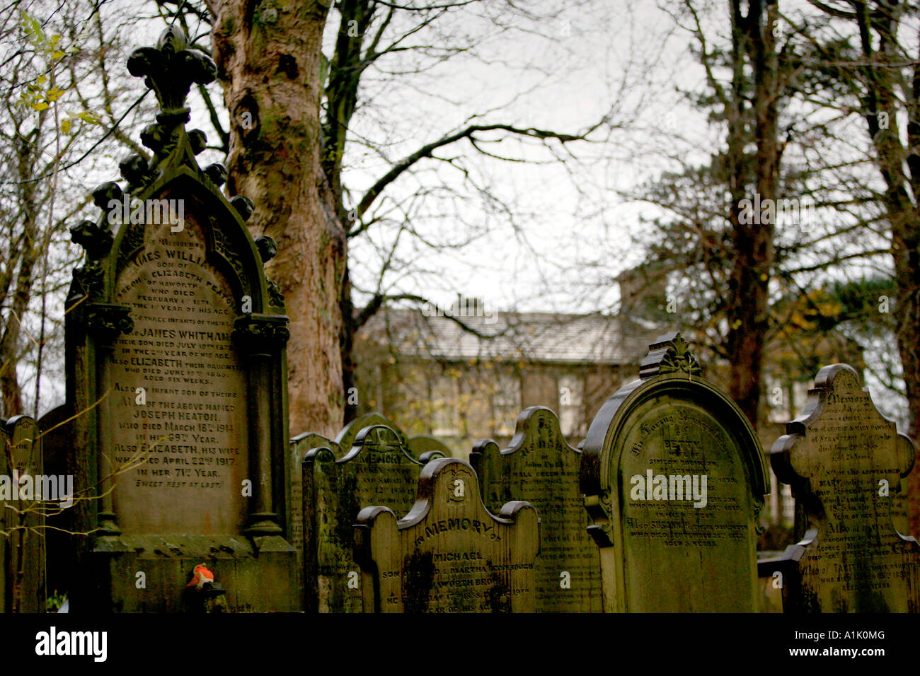 Cimetière, Haworth Banque D'Images