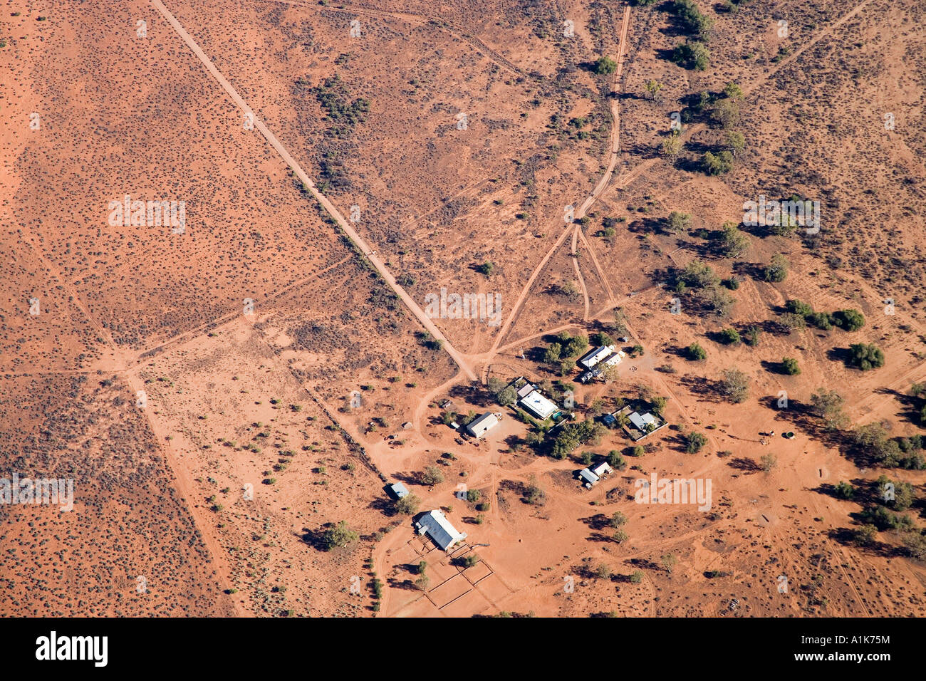 Gare de Flinders Outback Australie du Sud Australie aerial Banque D'Images