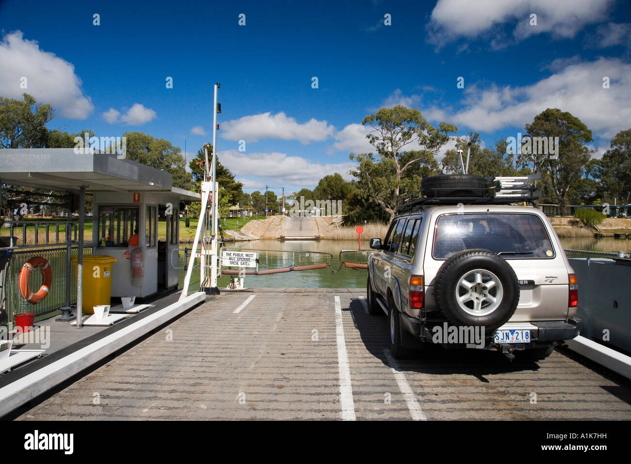 Bac sur la rivière Murray à Walker Flat Sud Australie Australie Banque D'Images