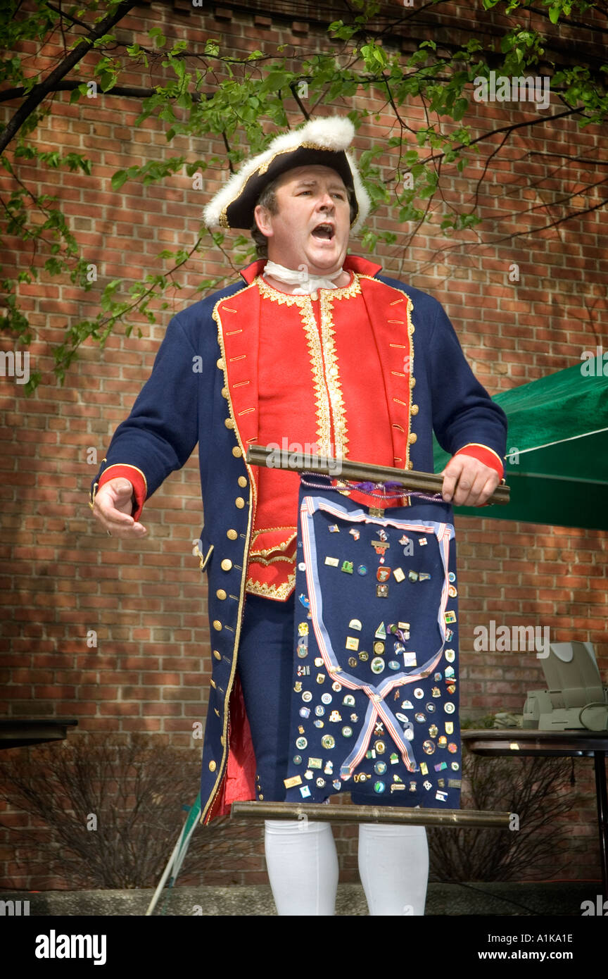 Holland Michigan Tulip Festival et Concours manifestations Crieur Banque D'Images