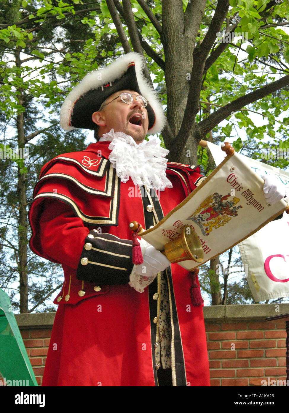 Holland Michigan Tulip Festival et Concours manifestations Crieur Banque D'Images