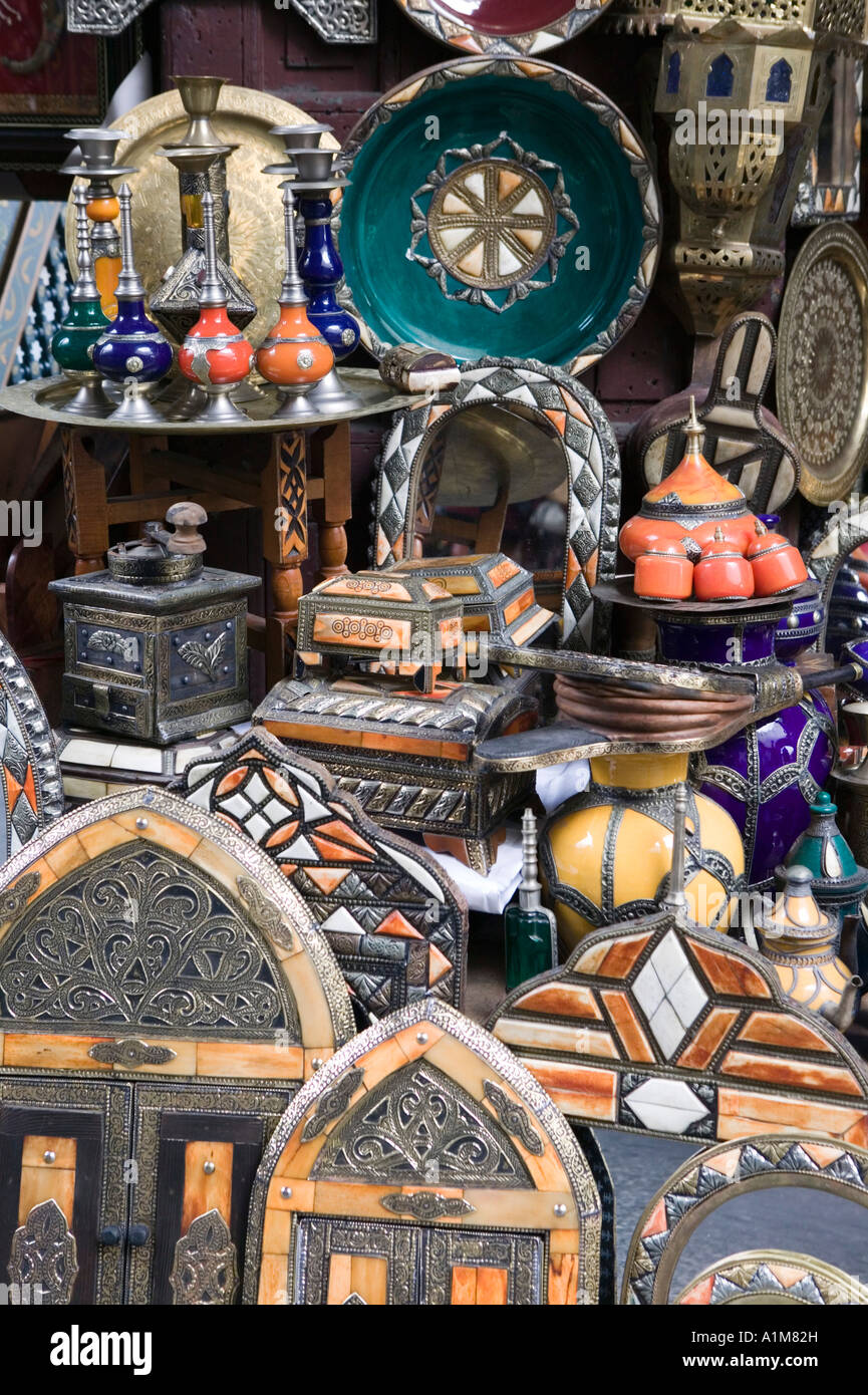 Souvenirs, Quartier Habous / nouvelle médina, Casablanca, Maroc Banque D'Images
