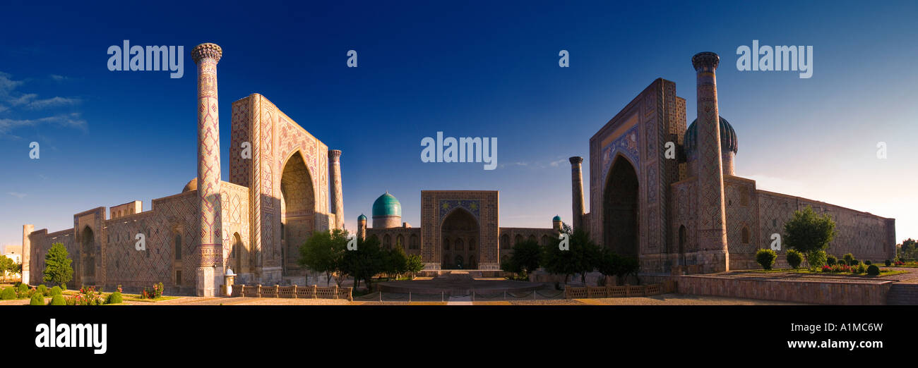 Le Reghistan, Samarkand, Ouzbékistan Banque D'Images