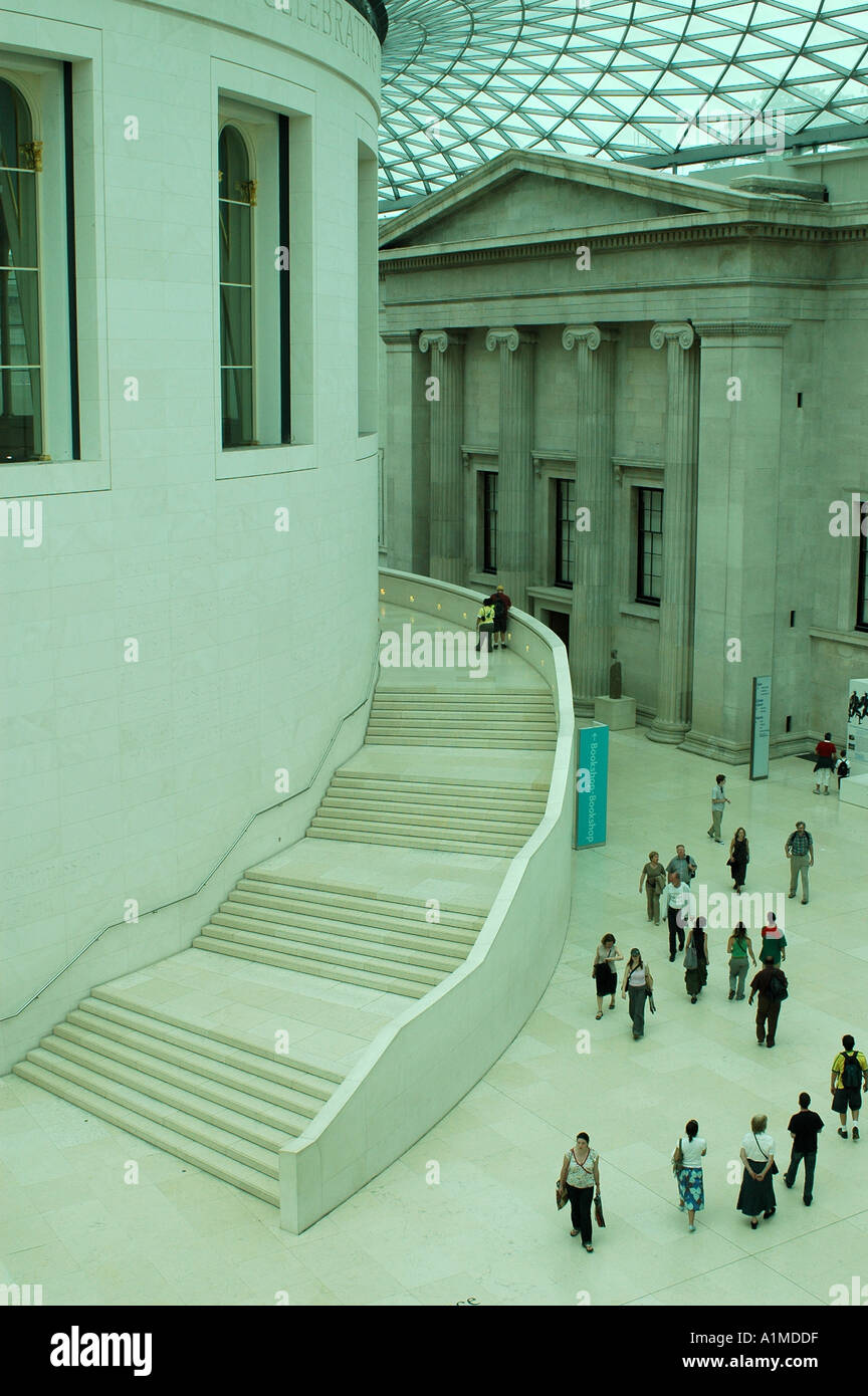 Grande cour et lecture roomof le British Museum Banque D'Images