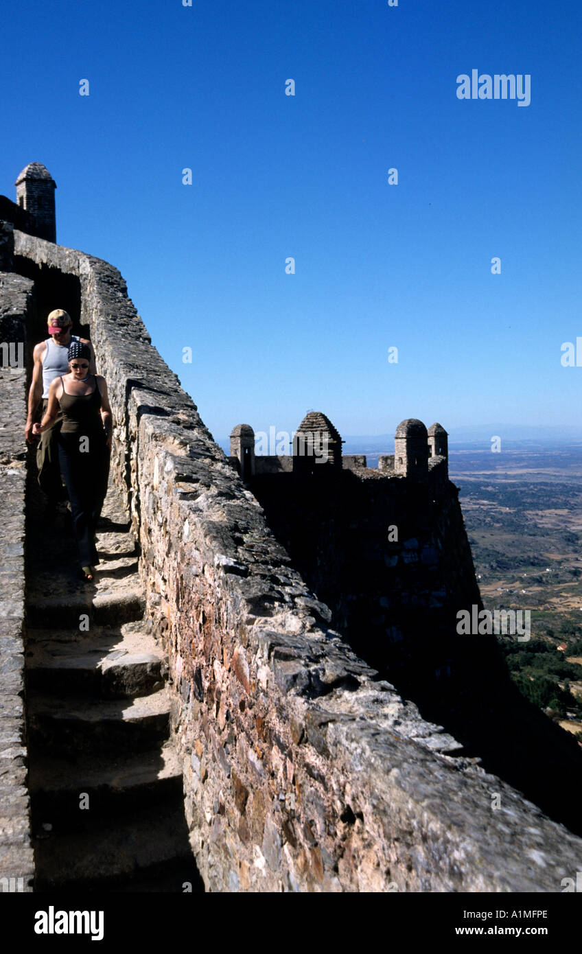 Le Portugal médiéval moyen-âge Château de Monsaraz Banque D'Images