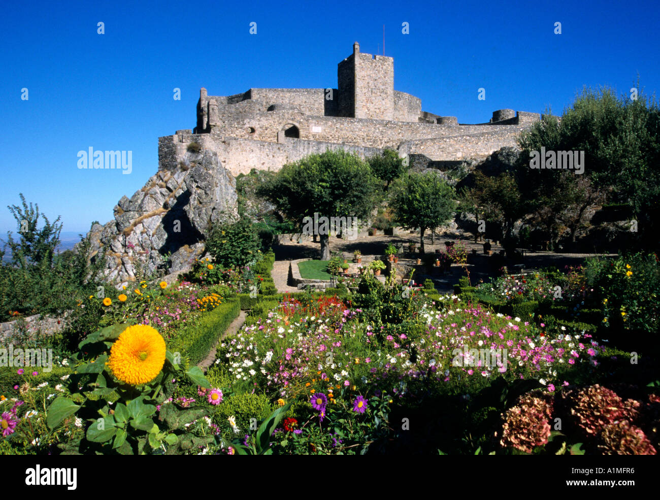 Le Portugal médiéval moyen-âge Château de Monsaraz Banque D'Images