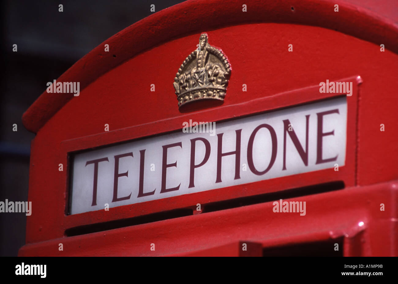 Old Red London téléphone fort Banque D'Images