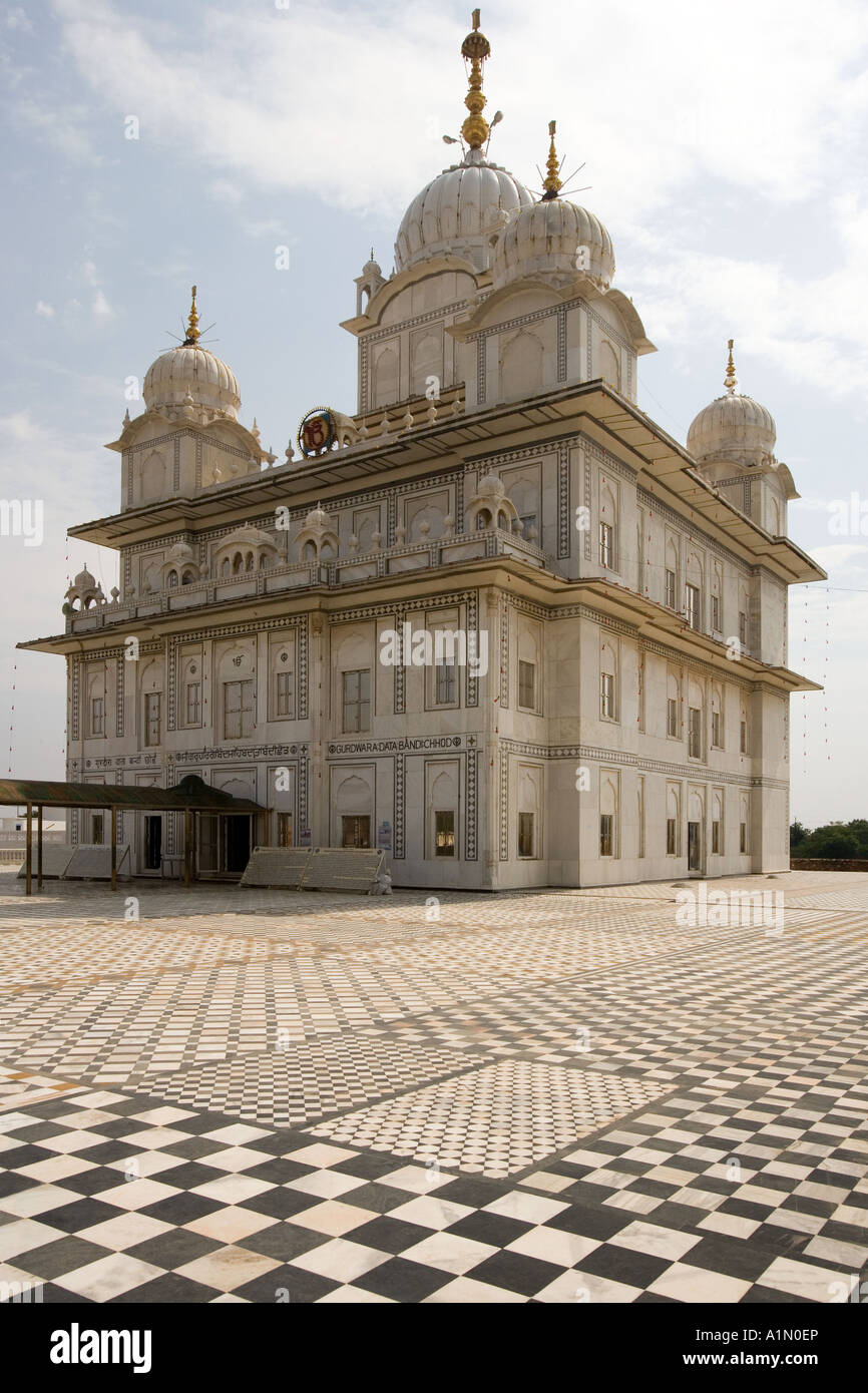 Le Temple Sikh dans la propriété de Man Mandir Palace à Gwalior Fort au centre de l'Inde Banque D'Images