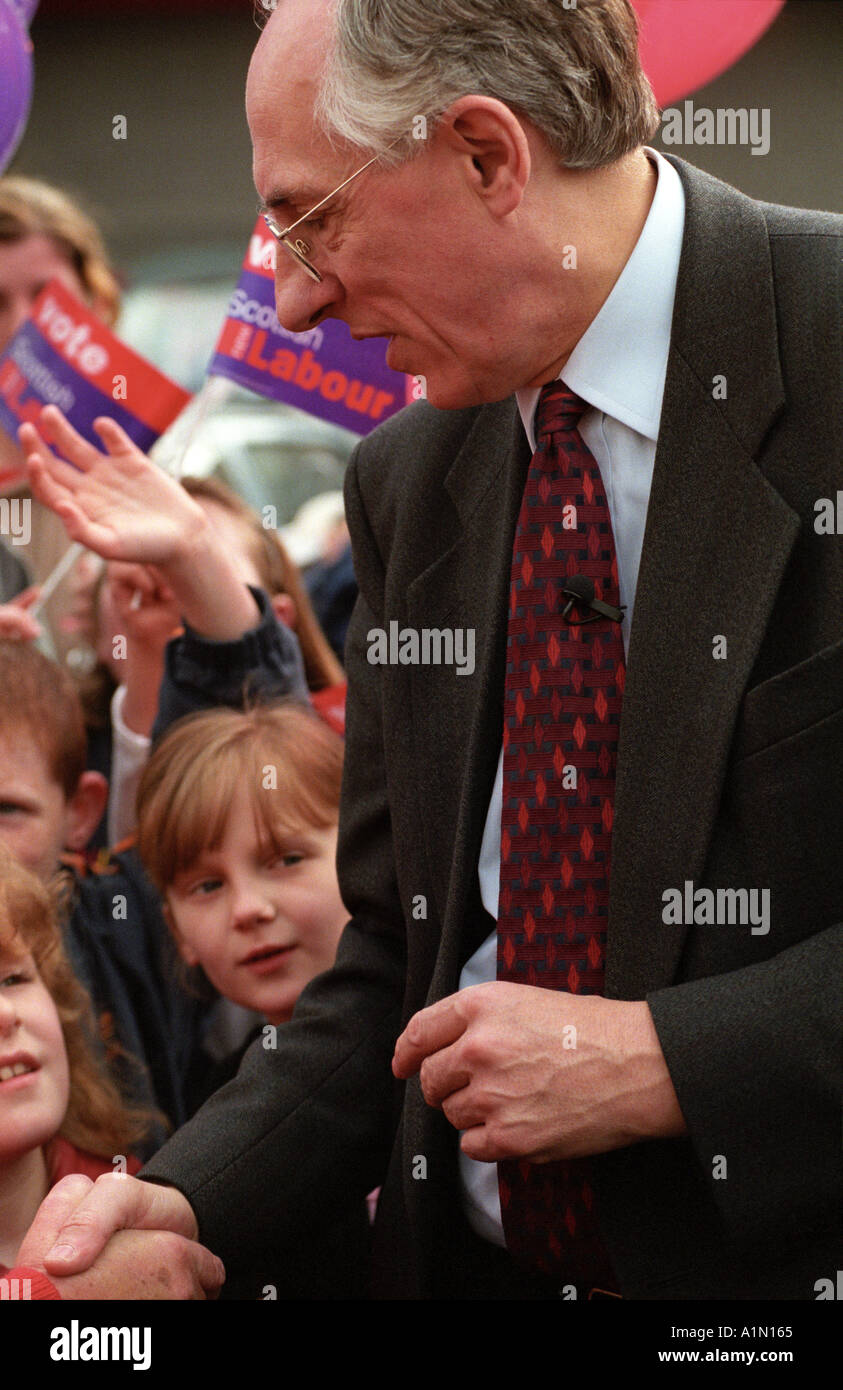 Donald Dewar, campagne électorale écossaise 1999 Banque D'Images