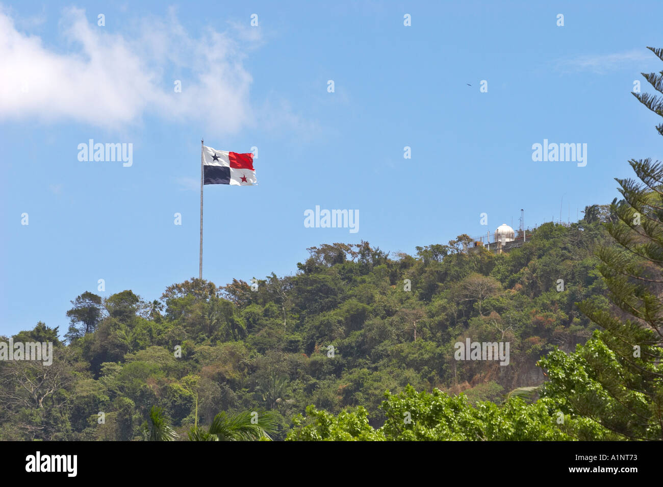 Cerro Ancon Flag Banque D'Images