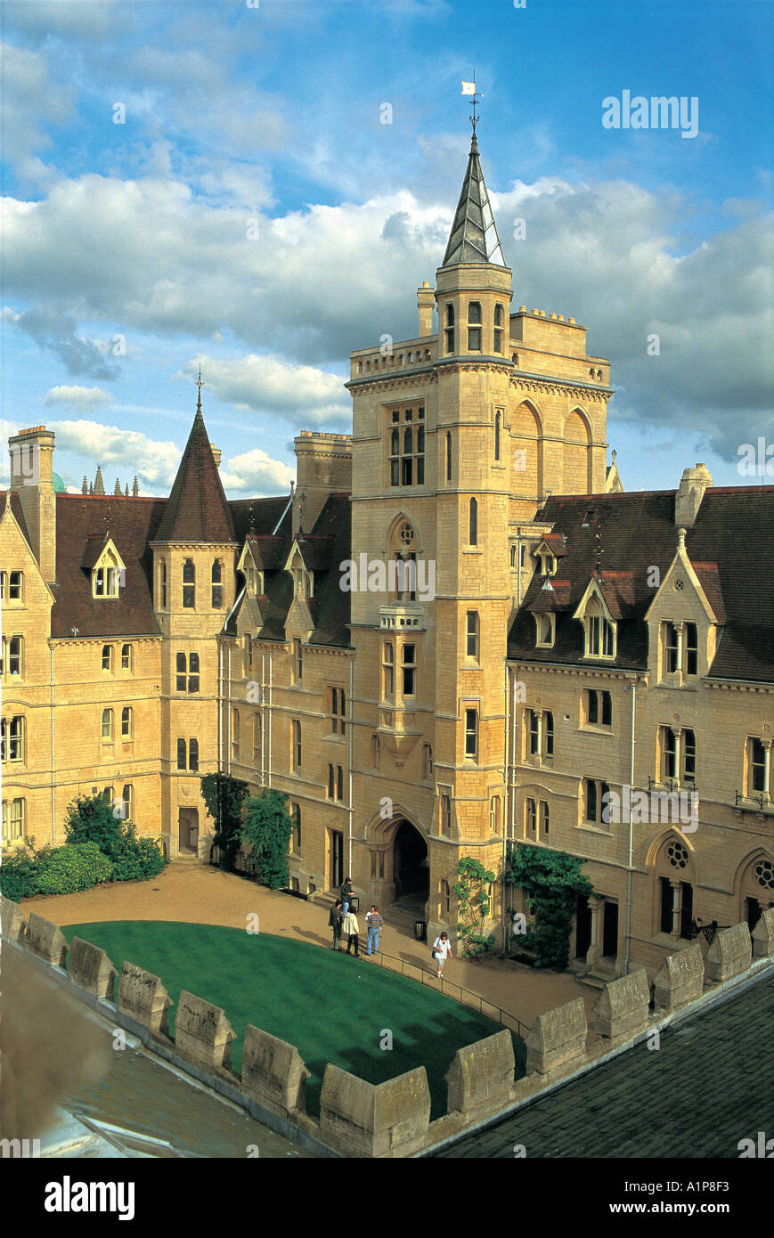 Front Quad et Gate tower au Balliol College à Oxford Banque D'Images