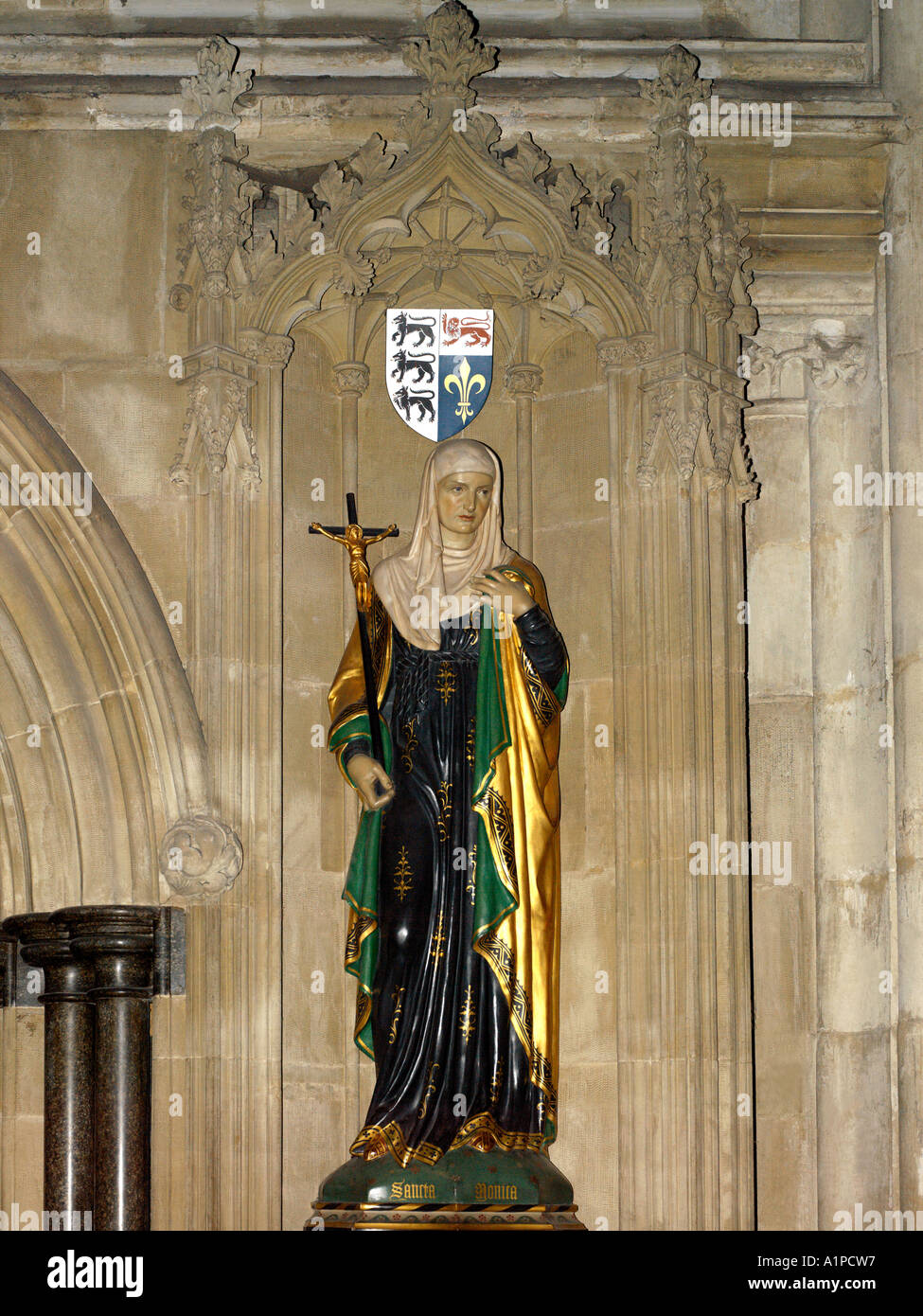 Cathédrale de Salisbury Salisbury Wiltshire Angleterre Saint Monica ( 332-387) Mère d'Augustine Banque D'Images