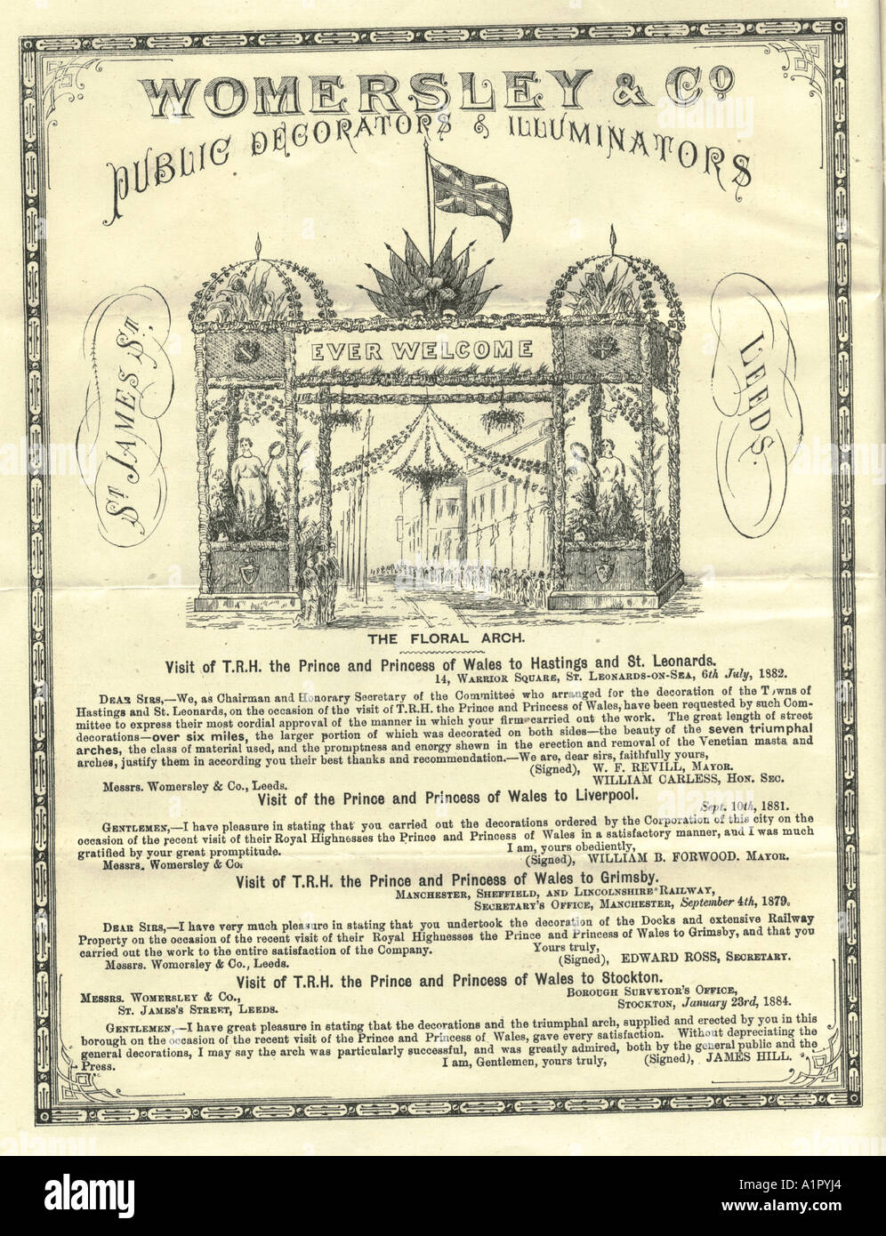 Éclairages et décorateurs intérieur catalogue page vers 1886 Banque D'Images