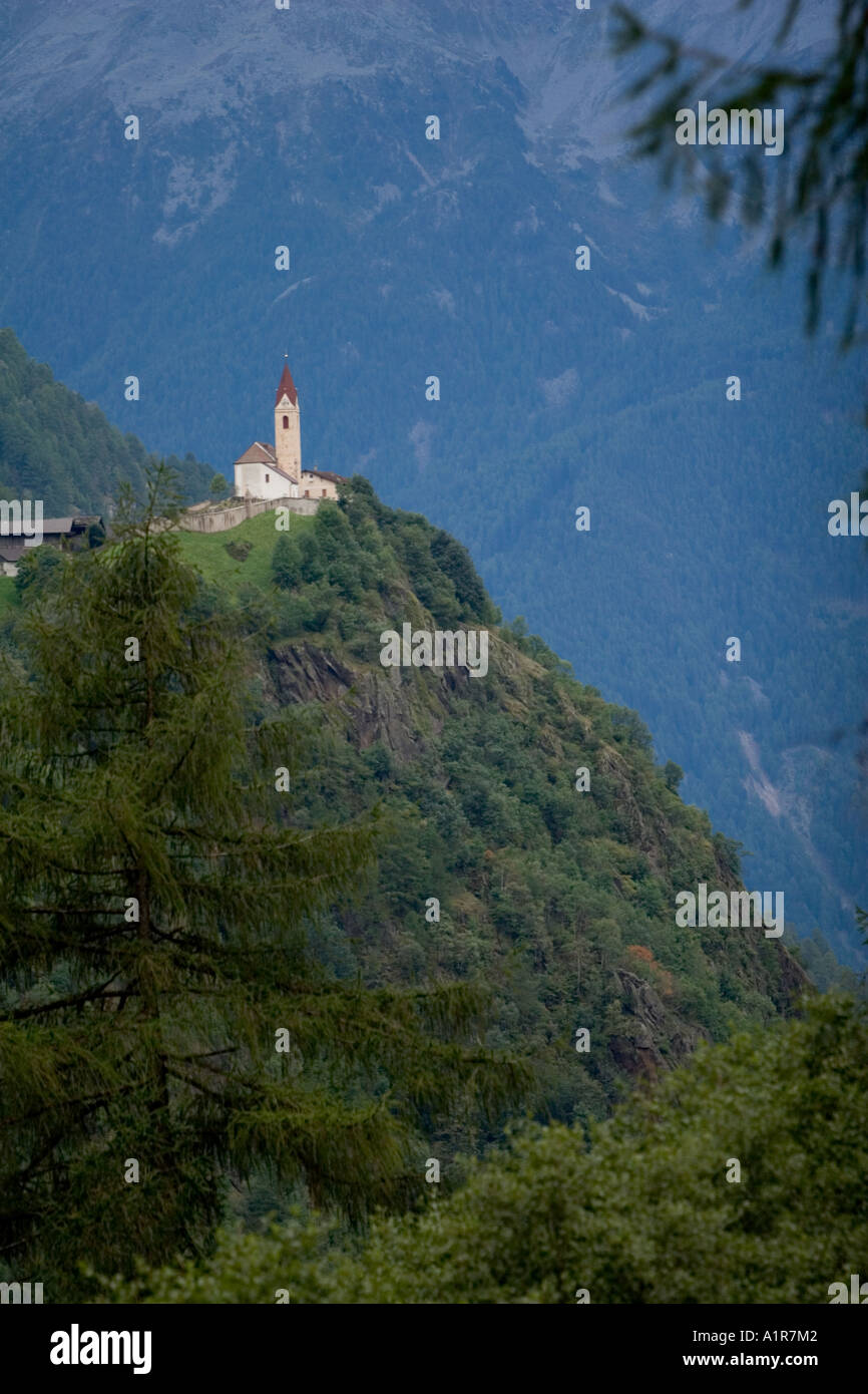 L'église de St.Katharinaberg, Val Senales Schnalstal ou, le Tyrol du Sud, Italie Banque D'Images