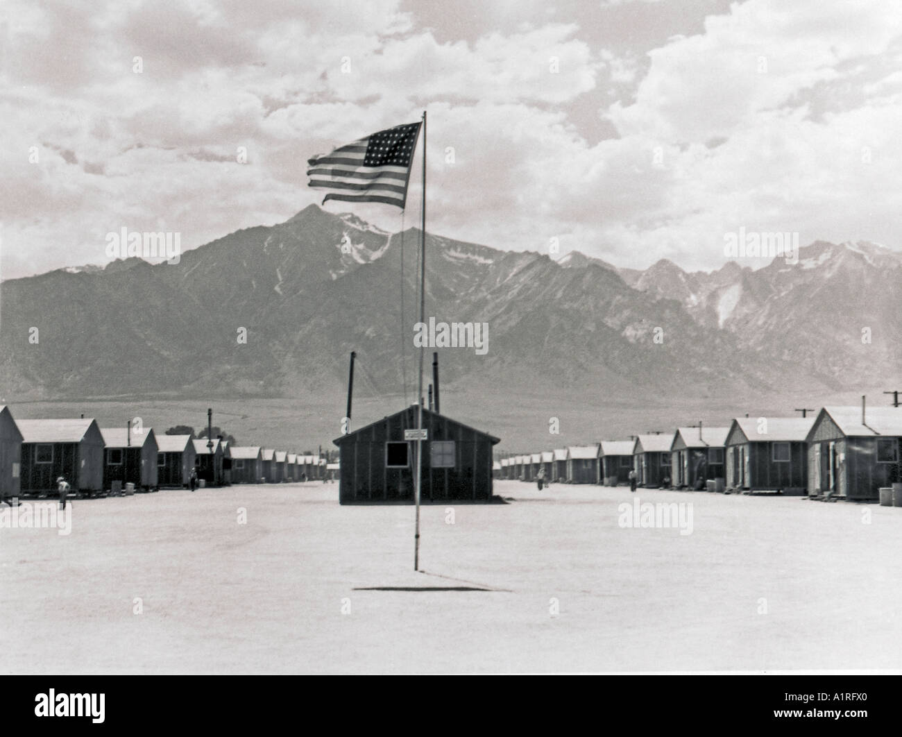 Camp de détention japonais américain Banque D'Images