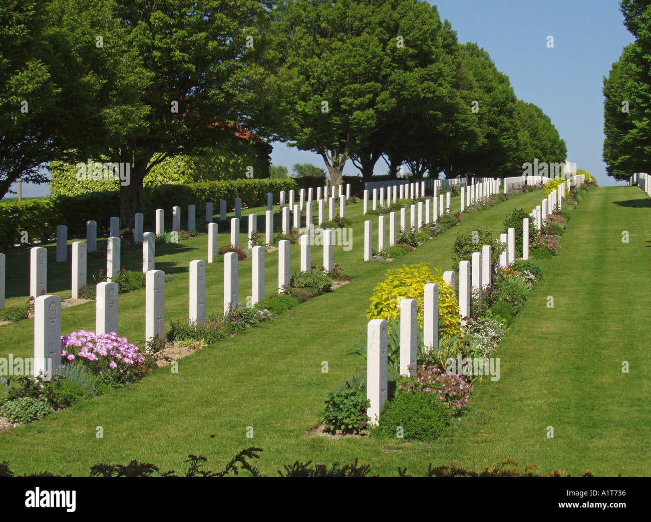 Mémorial National Australien cimetière militaire de Villers Bretonneux CWGC Banque D'Images