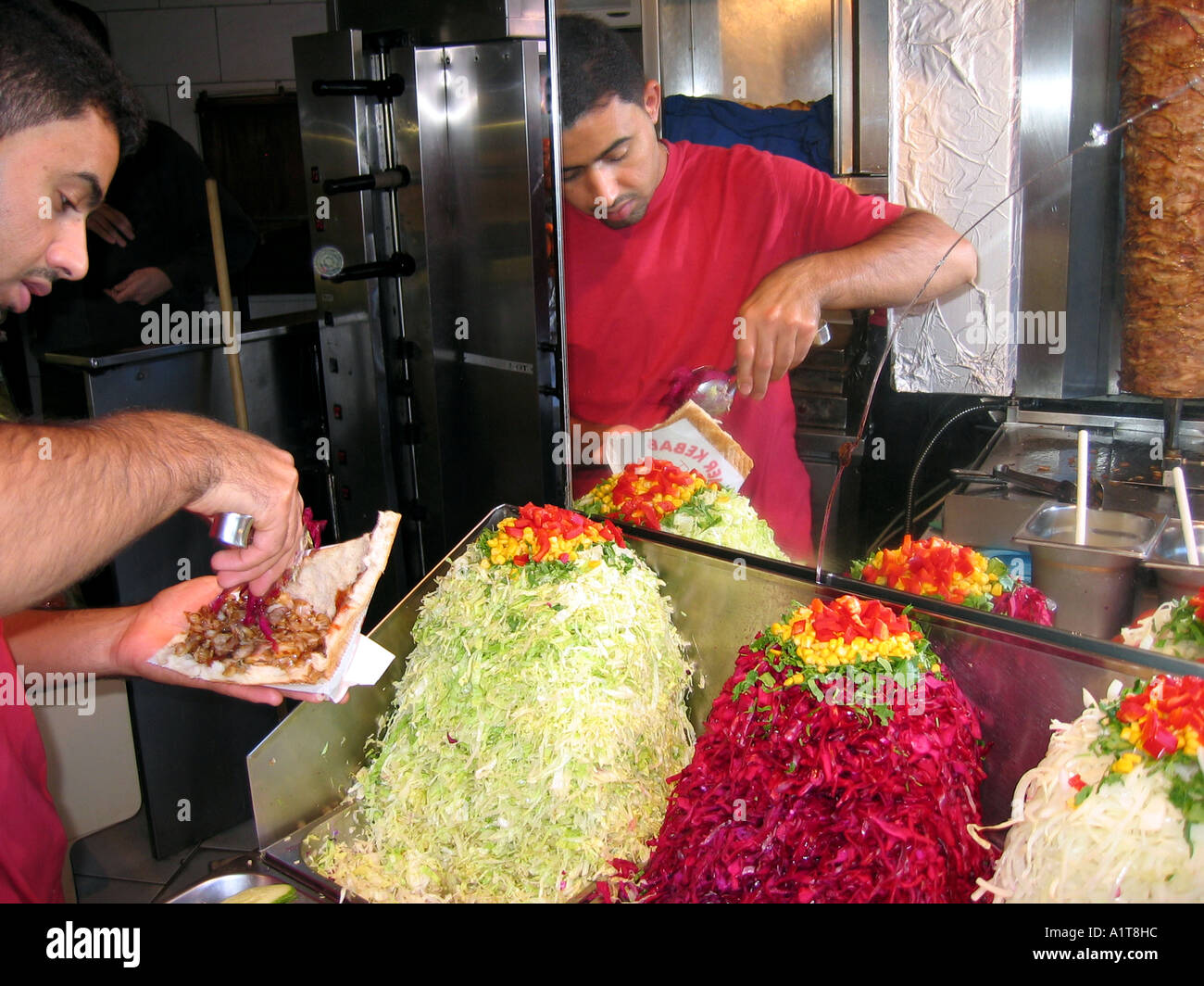 Faire de döner à Berlin, Allemagne Banque D'Images