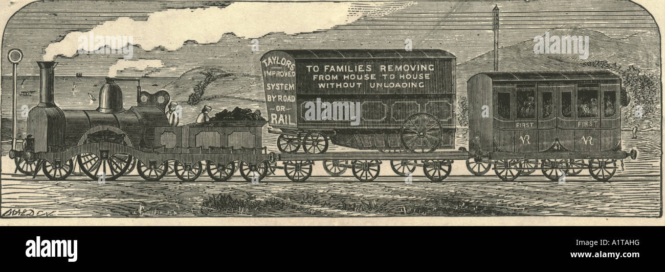 La gravure sur bois pour Taylor's Depository & boutique entrepôts, Londres, 1870 Banque D'Images