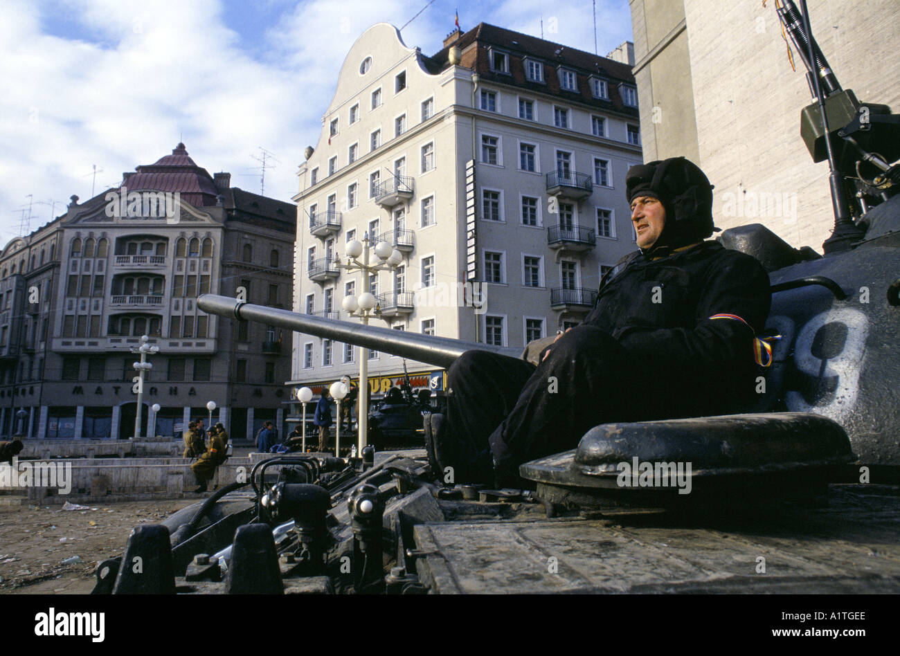 La révolution roumaine de 1989 à 2312 RÉSERVOIR DE LA PLACE DE L'OPÉRA TIMISOARA Banque D'Images