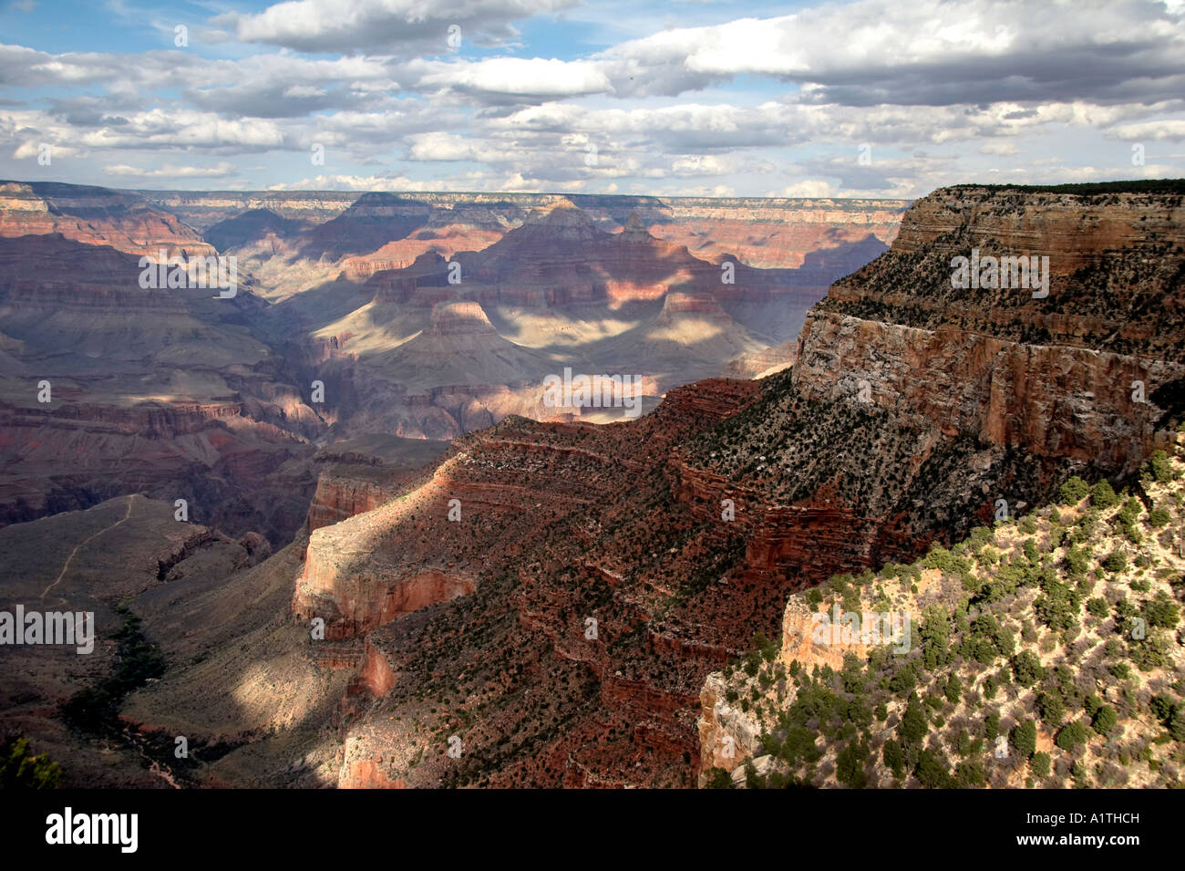 Vue de Bright Angel Lodge dans le Grand Canyon (South Rim) Banque D'Images