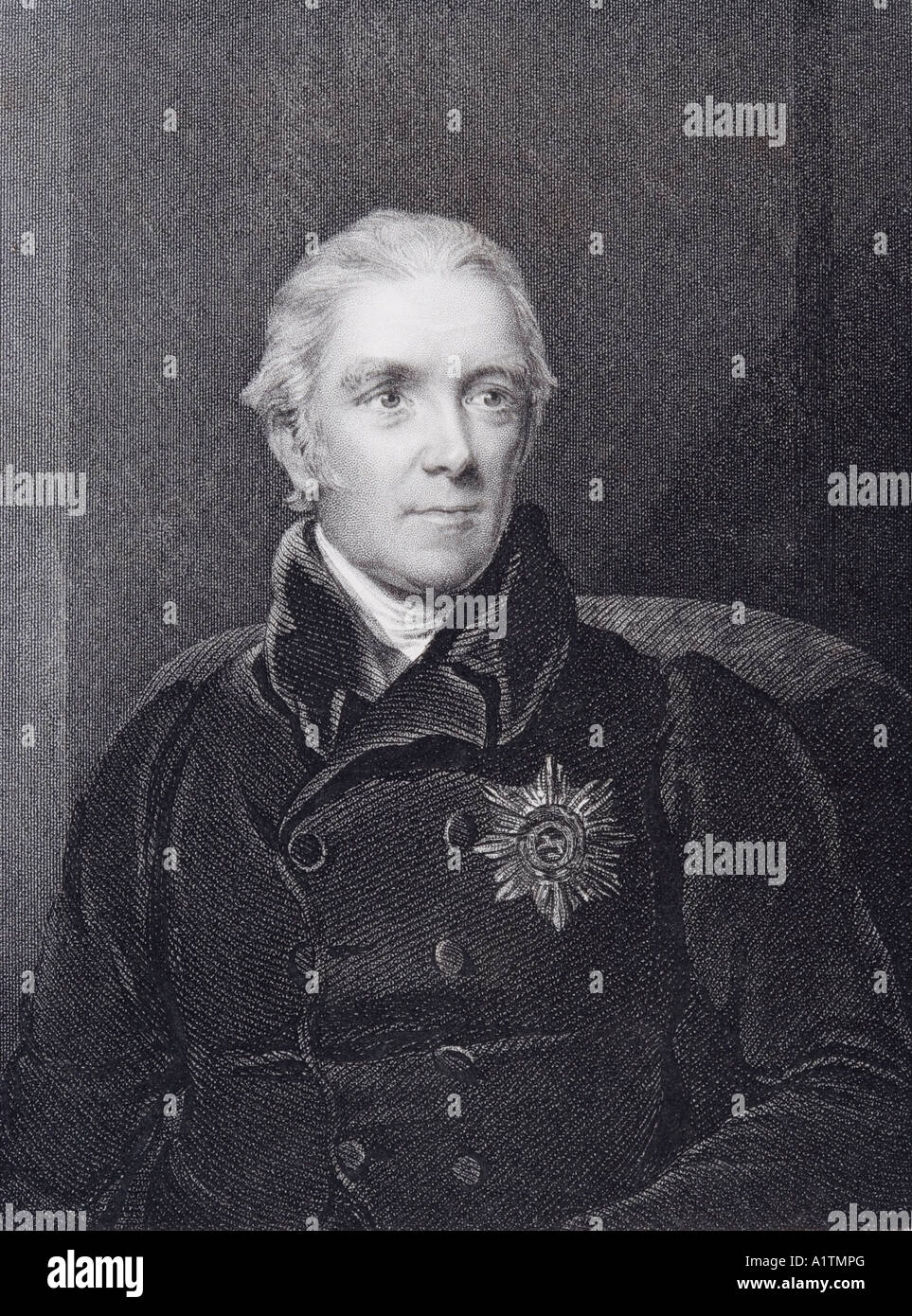 Sir Henry Halford, 1766 - 1844. Médecin anglais. Président du Collège royal des chirurgiens. Gravé par J Cochran après H Room Banque D'Images