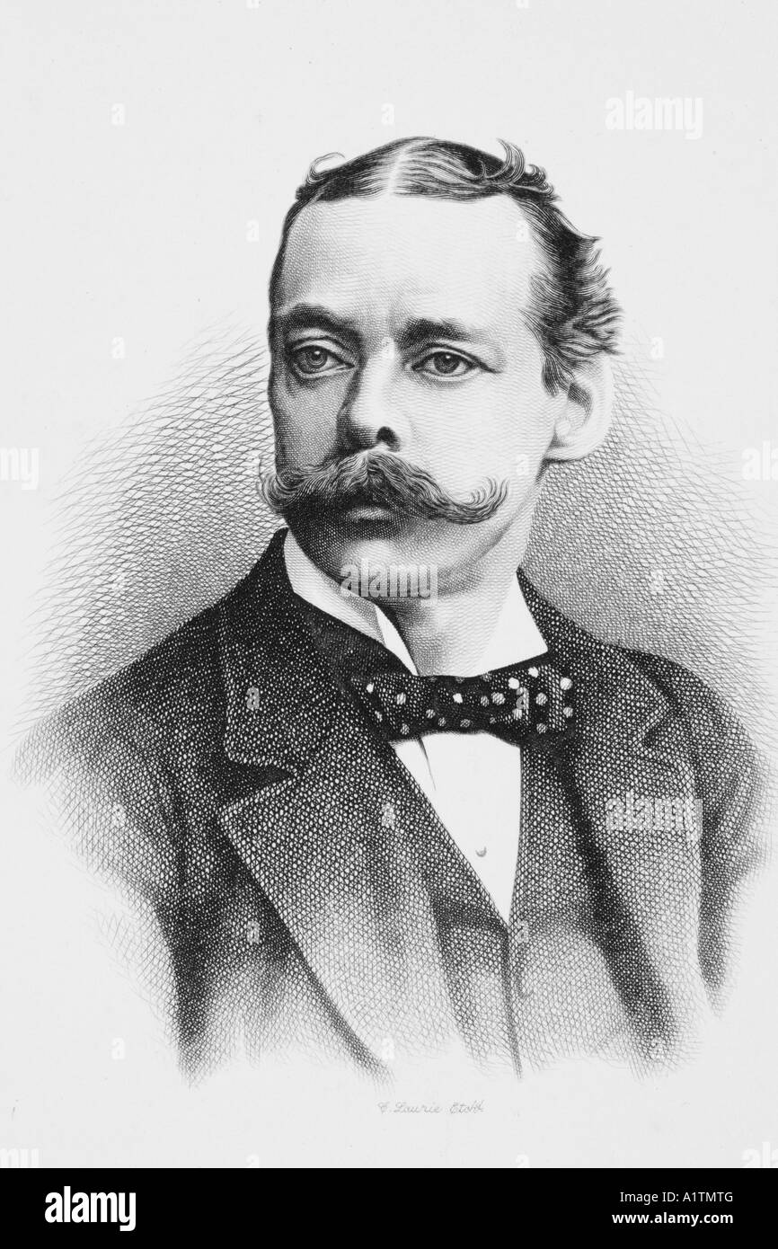 Lord Randolph Henry Spencer Churchill, 1849 - 1895. Homme d'État britannique. Père De Sir Winston Churchill. Banque D'Images