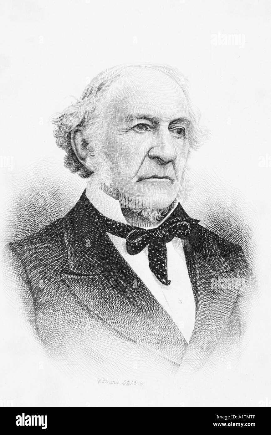 William Ewart Gladstone, 1809-1898. Homme d'État et quatre fois premier ministre de la Grande-Bretagne. Banque D'Images