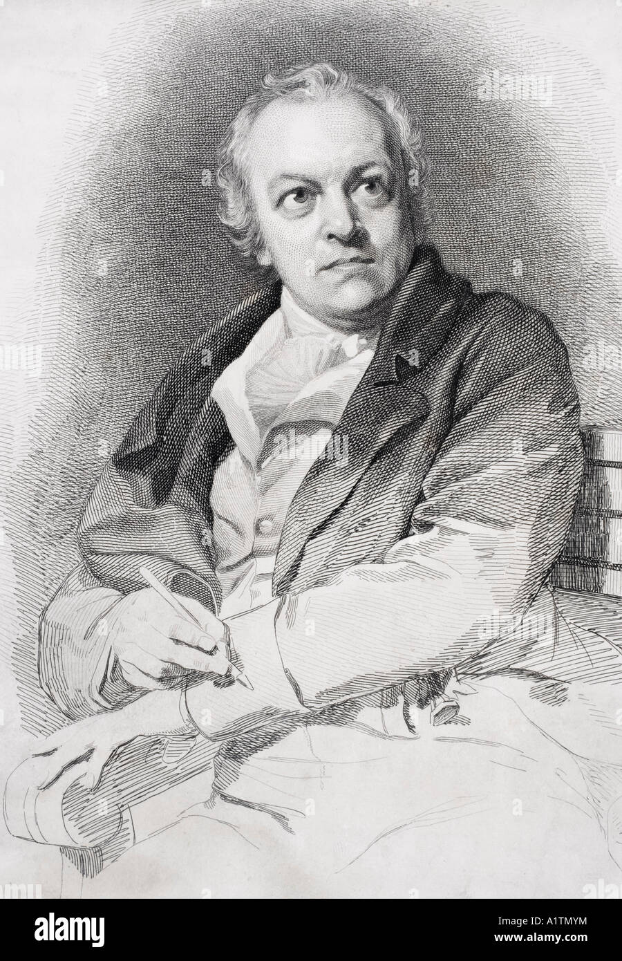 William Blake, 1757 - 1857. Poète, peintre et graveur anglais. Banque D'Images