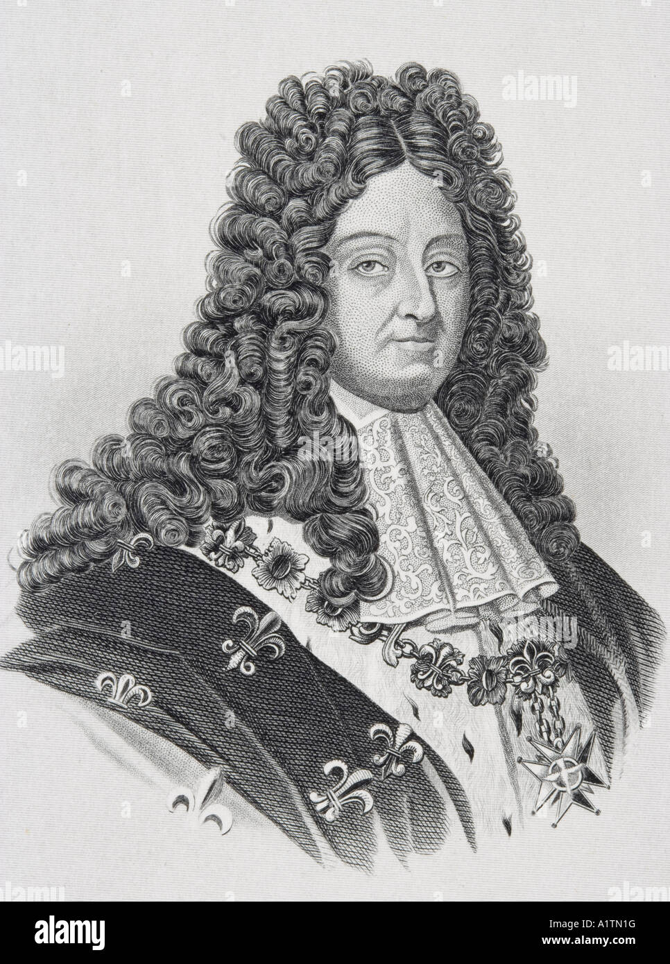 Roi Louis Xiv, Louis Dieudonné, 1638 - 1715. Roi de France et Navarre, 1643 à 1715. Banque D'Images