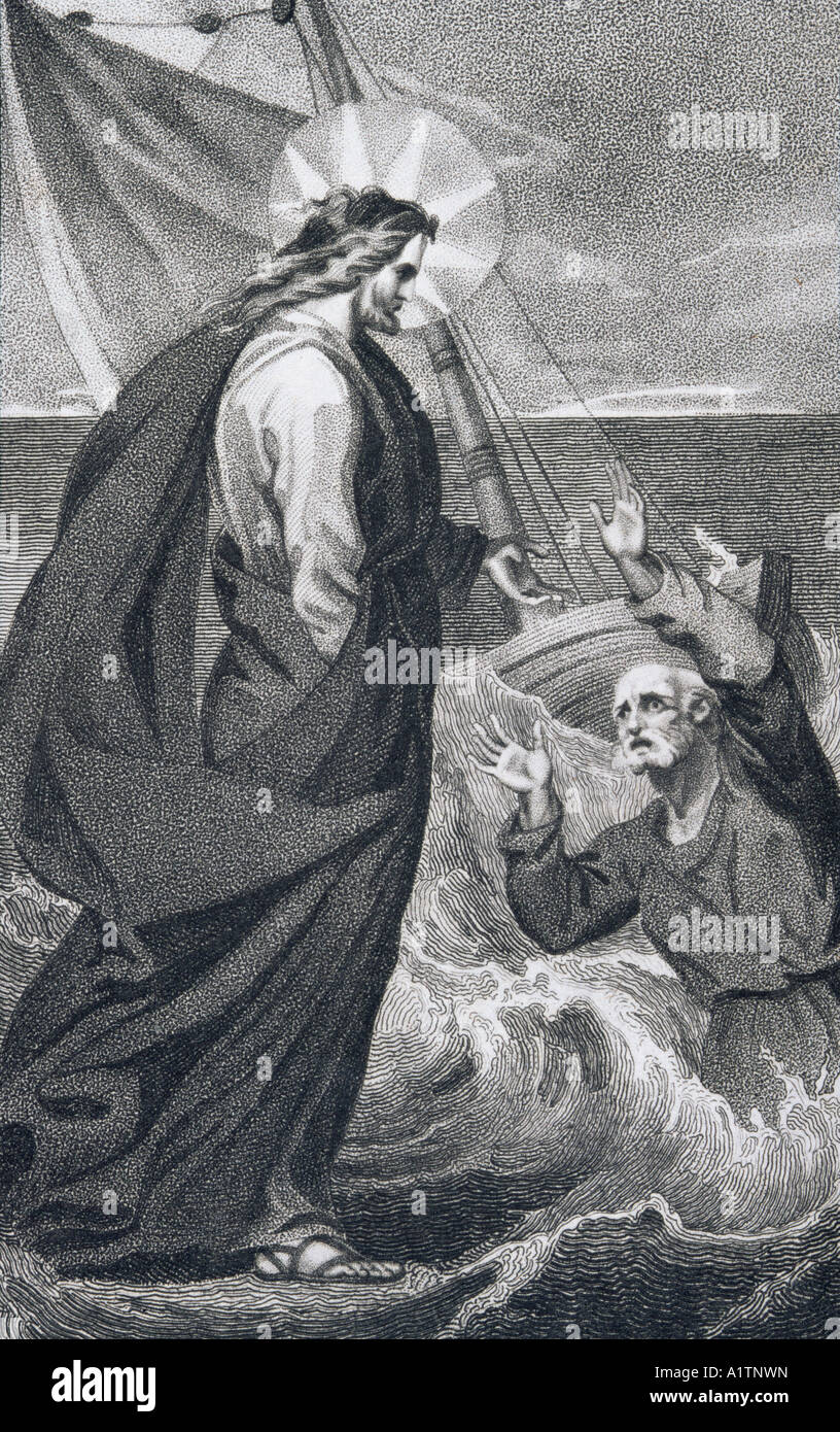Christ reprochant à Peter Banque D'Images