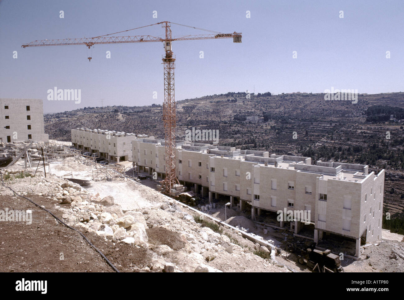 La construction de nouvelles colonies de peuplement À TEL AVIV Banque D'Images